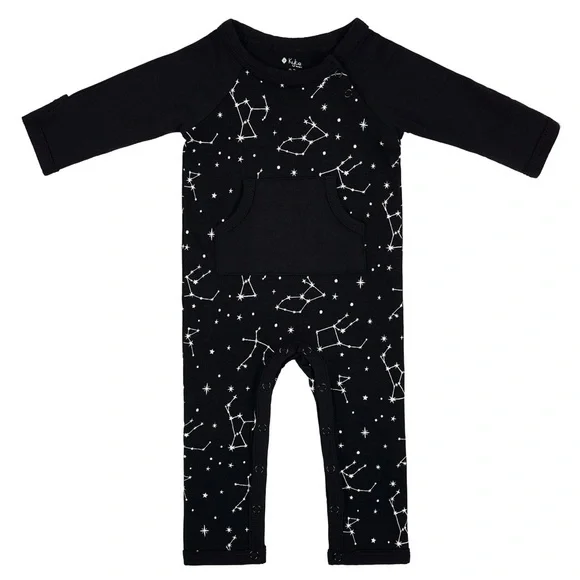 Kyte NWT Bamboo Pajamas Sleeper Longall in Midnight Constellation Black - Picture 2 of 8